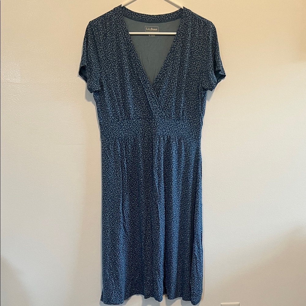 L.L. Bean Women's Navy Midi Dress